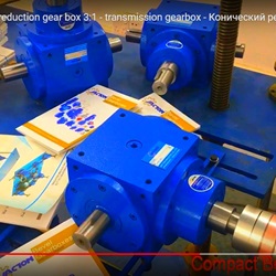 90 degree gear set - reduction gear box 3:1 - transmission gearbox