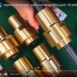 trapezoid screw jack - safety nut design lifting jack 