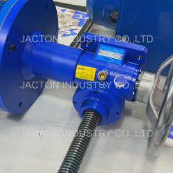 1 ton Worm Gear Screw Jack - JTW-1T - 220V AC Motor - Handcrank