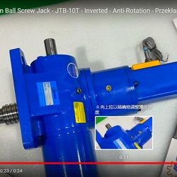 10 ton Ball Screw Jack - JTB-10T - Inverted - Anti-Rotation