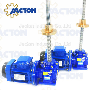 25 KN Flanged Nut Type Rotating Screw Jack Motorized by Electrical